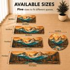 Mountain Sunset Door Mat Quick Dry Super Absorbent Non Slip Scenic Landscape