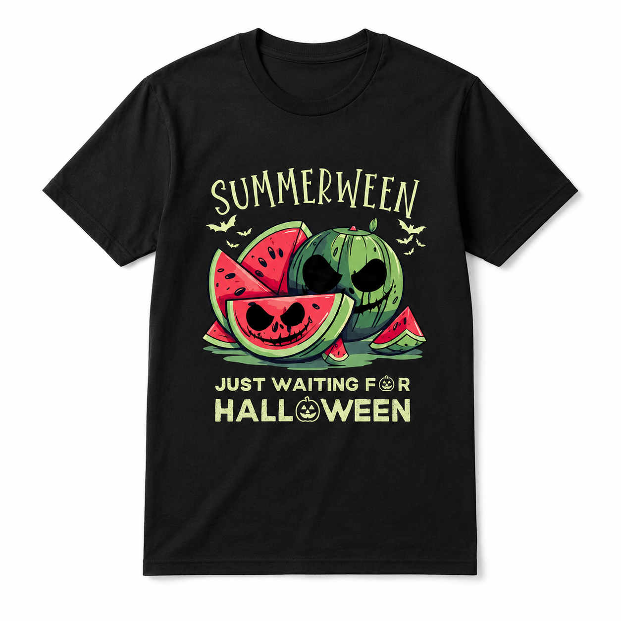 Summerween Watermelon Pumpkin Just Waiting for Halloween Men's T-Shirt