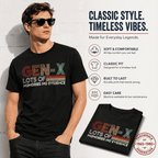 Gen X Lots of Memories No Evidence Funny Retro Graphic T-Shirt for Men