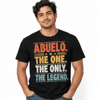 Abuelo The One The Only The Legend Vintage Grandpa Men's Graphic T-Shirt