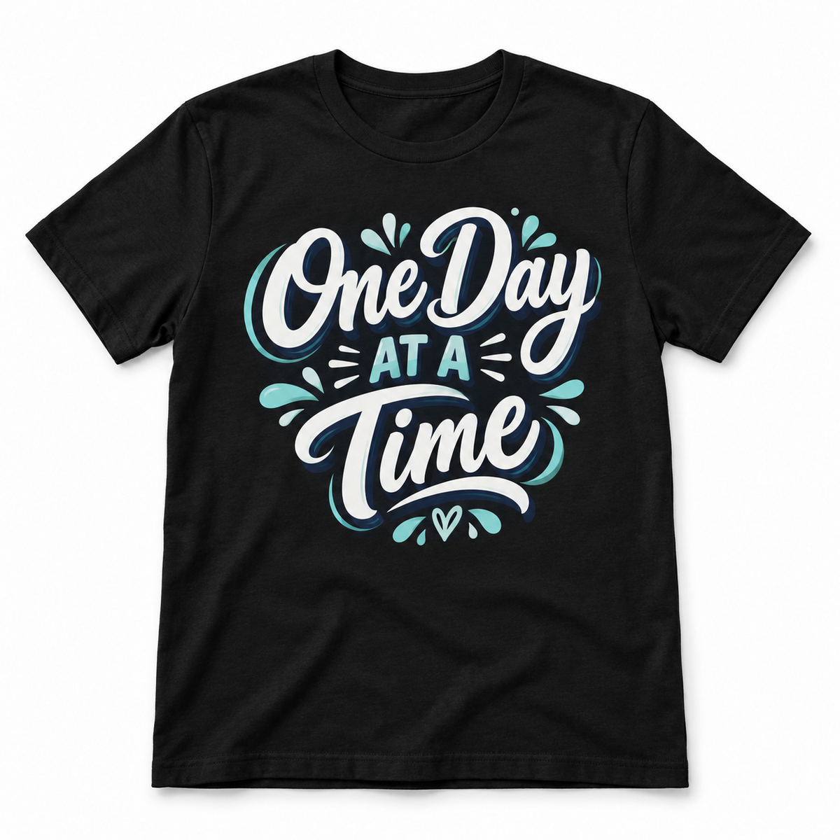 One Day at a Time Motivational Positive Quote Graphic Men's T-Shirt