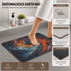 Spiral Galaxy Floor Mat Non Slip Quick Dry Super Absorbent Cosmic Decor