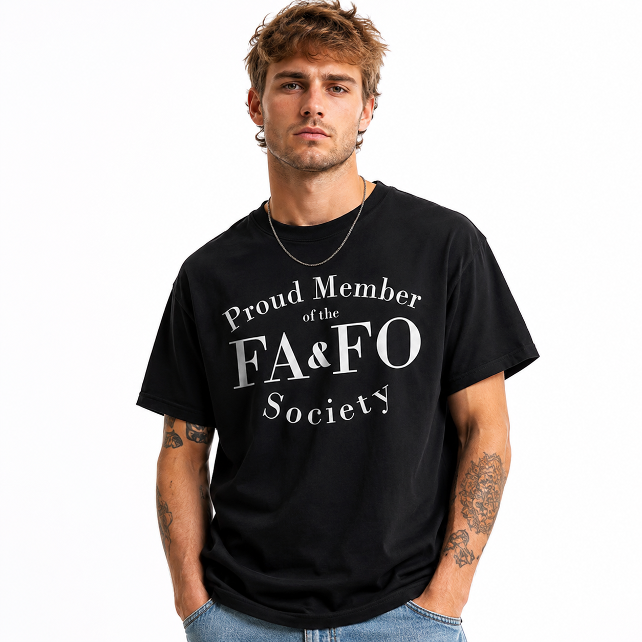 Proud Member of the FAFO Society Funny Sarcastic Men's Graphic T-Shirt