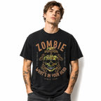 Zombie What's In Your Head Skull Undead Horror Halloween Graphic Men's T-Shirt