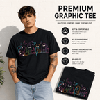 Neon Ghost Cat Halloween Spooky Cute Colorful Gothic Graphic Men's T-Shirt