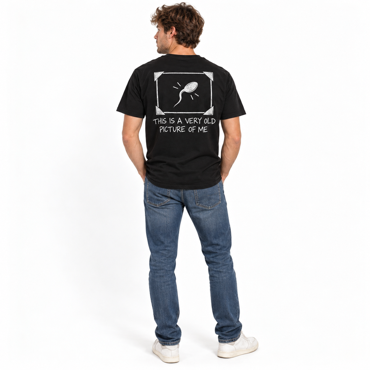 Very Old Picture of Me Funny Sperm Joke Adult Humor Men's T-Shirt