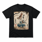 Samurai Rabbit Archer Graphic T-Shirt Japanese Manga Style Warrior Bunny Tee