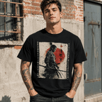 Samurai Warrior Japanese Art T-Shirt Vintage Katana Graphic Streetwear Tee
