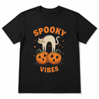 Spooky Vibes Cat Pumpkin Halloween Cute Funny Graphic Men's T-Shirt
