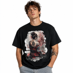 Japanese Samurai Geisha Graphic T-Shirt Sakura Anime Style Tee