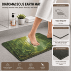 Bamboo Forest Kitchen Mat Quick Dry Super Absorbent Non Slip Sunlit Anime Scene