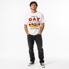 Funny Yeah I'm Gay Hot Dog Humor Meme Graphic T-Shirt for Men