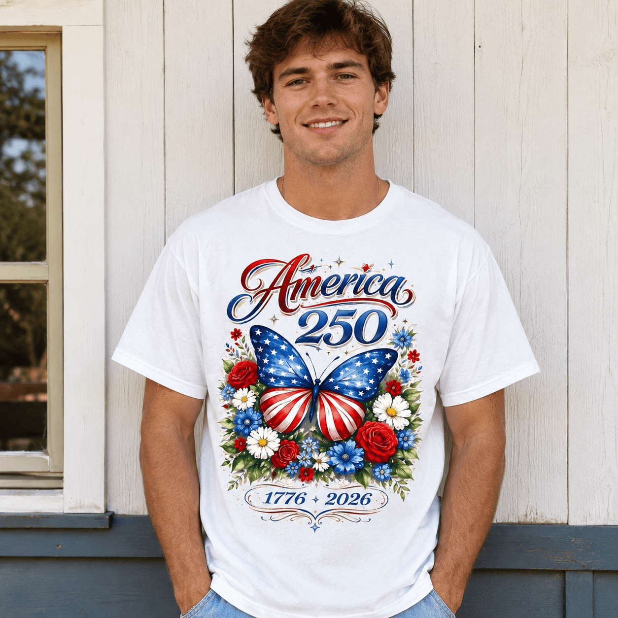 USA Patriotic Freedom 250th Anniversary 4th of July Independence T-Shirt