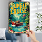 Jungle Adventure Metal Sign - Tropical River Cruise Tin Wall Decor Plaque