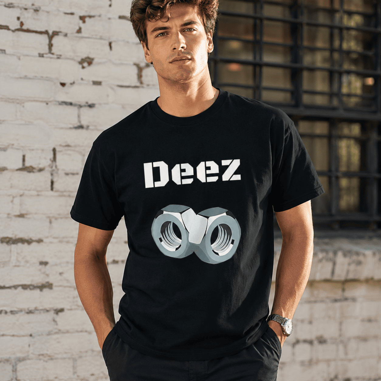 Deez Nuts Got Em Mens Funny Sarcasm T-Shirt