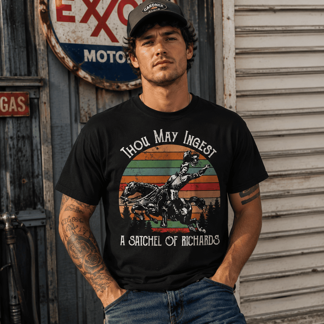 Thou May Ingest A Satchel Of Richards T-Shirt Funny Sarcastic Retro Tee