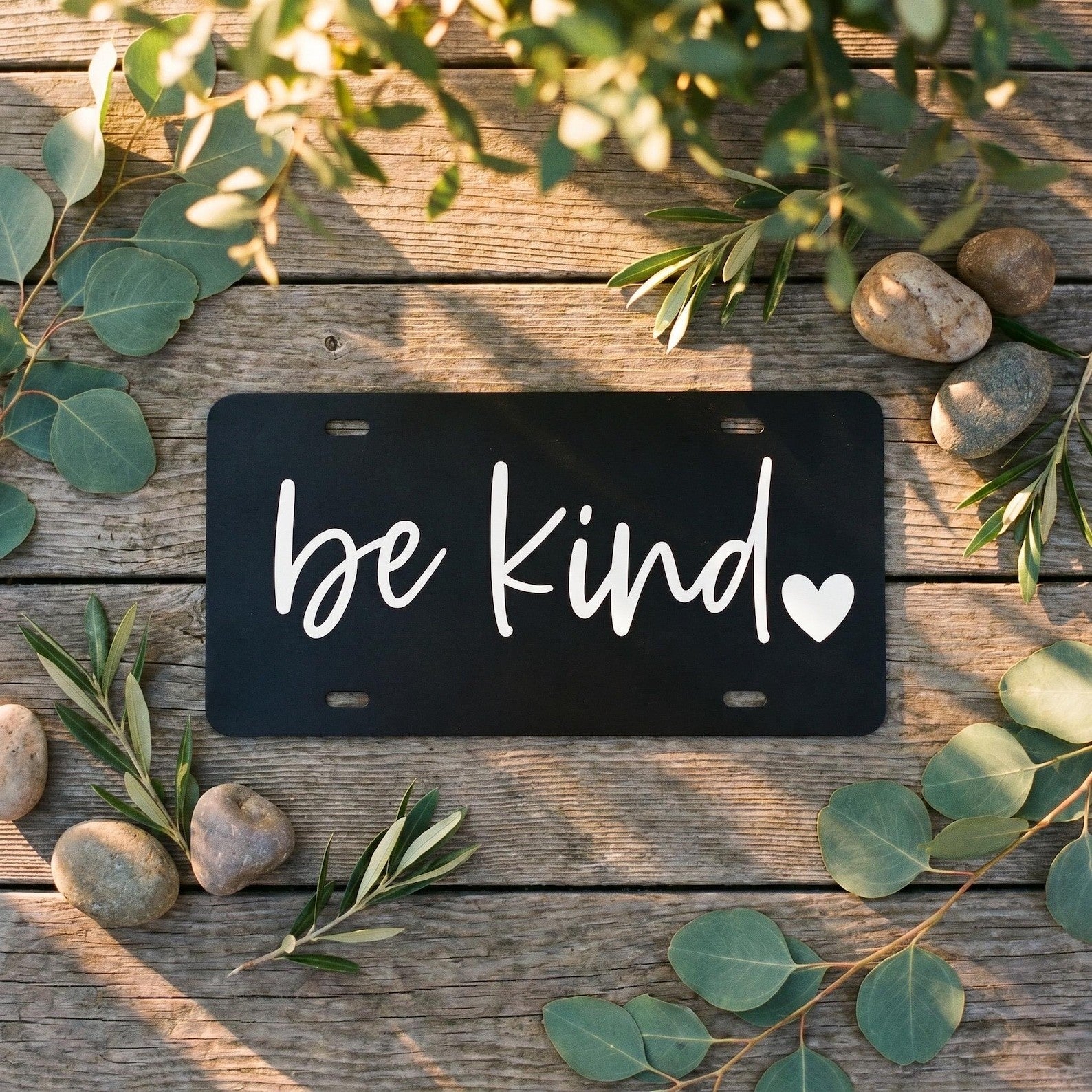Be Kind License Plate Aesthetic Front Car Tag Cute Auto Decor New Driver Gift