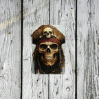 Pirate Skull Crossbones Tin Sign Retro Gothic Halloween Man Cave Wall Art