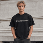I Have Rabies Gothic Graphic T-Shirt Funny Dark Humor Unisex Tee