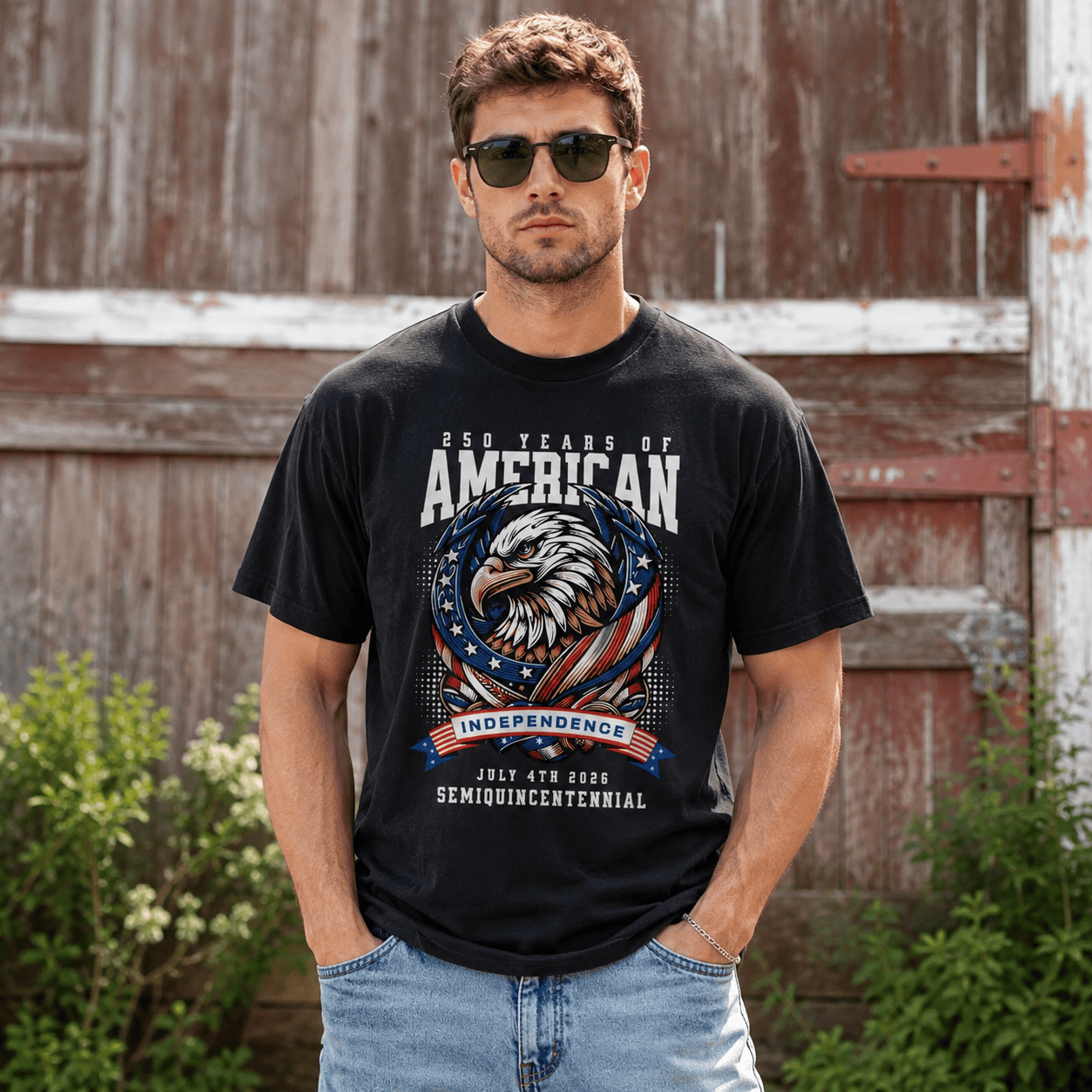 America 250th Anniversary Celebration 250 Years Patriotic USA T-Shirt