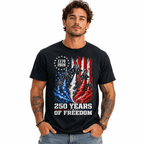 USA 250th Anniversary Flag Fighter Jet 1776-2026 Patriotic T-Shirt
