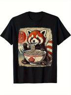 Red Panda Ramen T-Shirt | Japanese Ukiyo-e Style Anime Graphic Tee