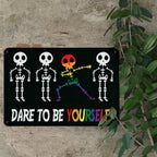 To Be Yourself LGBT Pride Metal Sign Equality Lesbian Gay LGBTQ Signs Rainbow