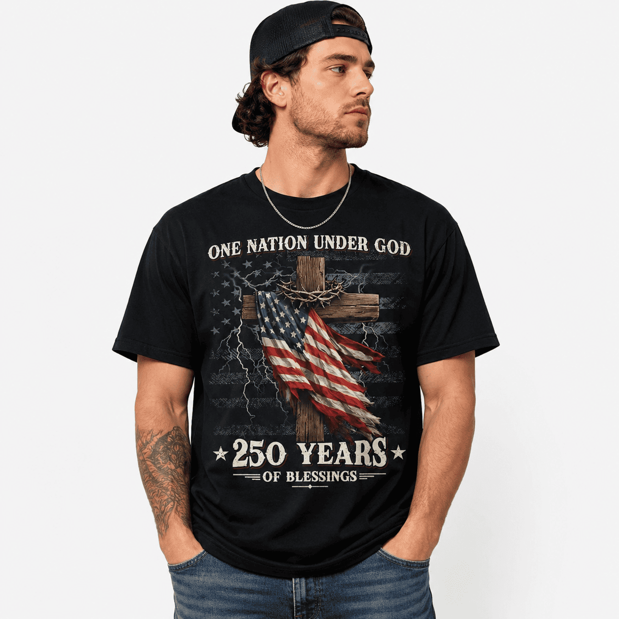 USA 250th Anniversary Patriotic America 1776-2026 Freedom Men's T-Shirt