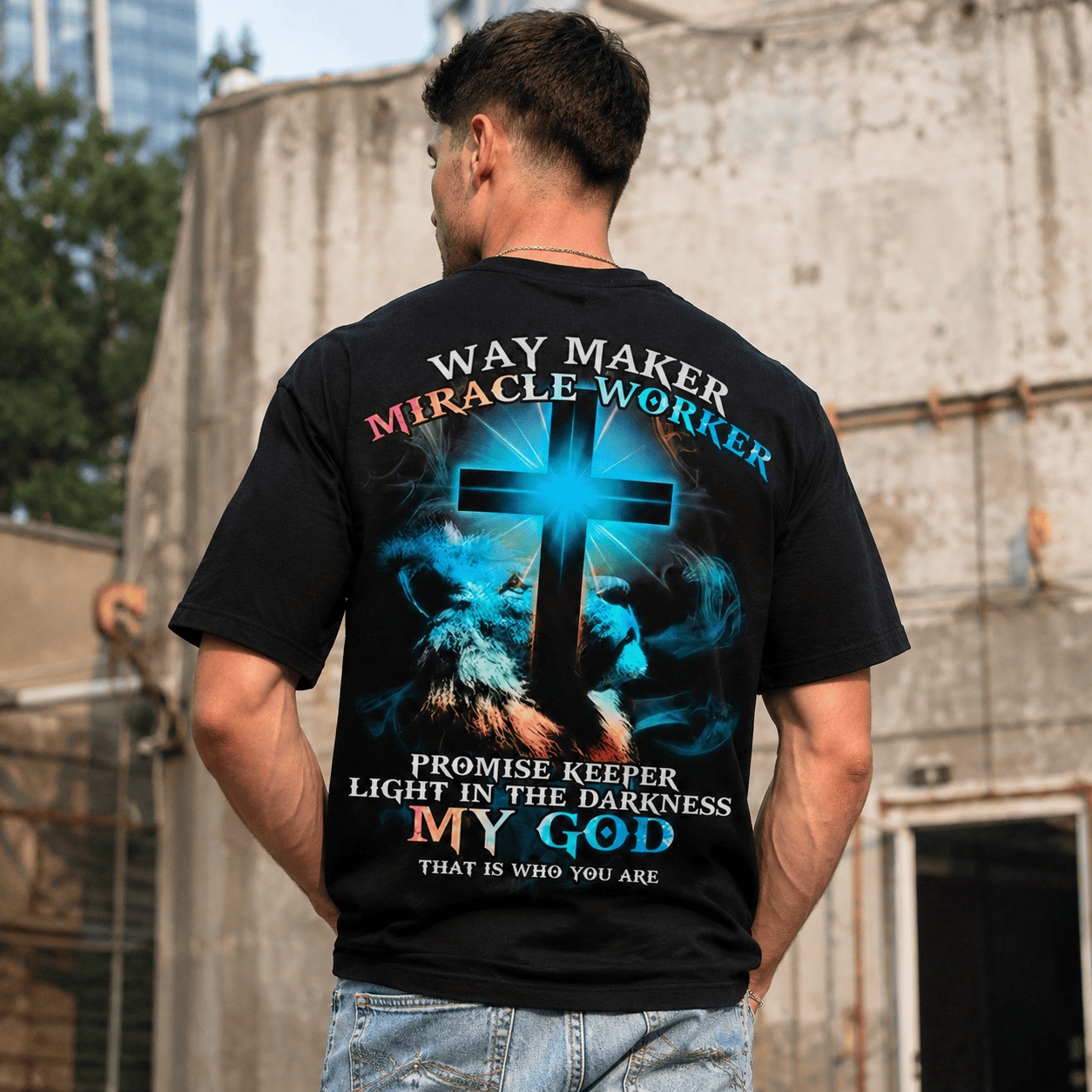 Christian Way Maker Shirt Miracle Worker Promise Keeper Faith Tee