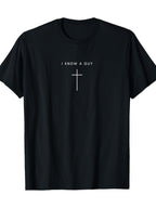 I Know A Guy Cross T-Shirt | Minimalist Christian Faith Graphic Tee