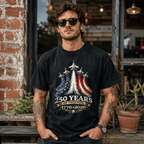 USA 250th Anniversary Fighter Jet Flag Patriotic Independence T-Shirt