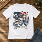 250 Years American Flag USA 250th Anniversary Patriotic 4th of July T-Shirt