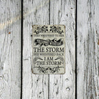 Rustic She Whispered Back Tin Sign - Motivational Farmhouse Kitchen Plaque