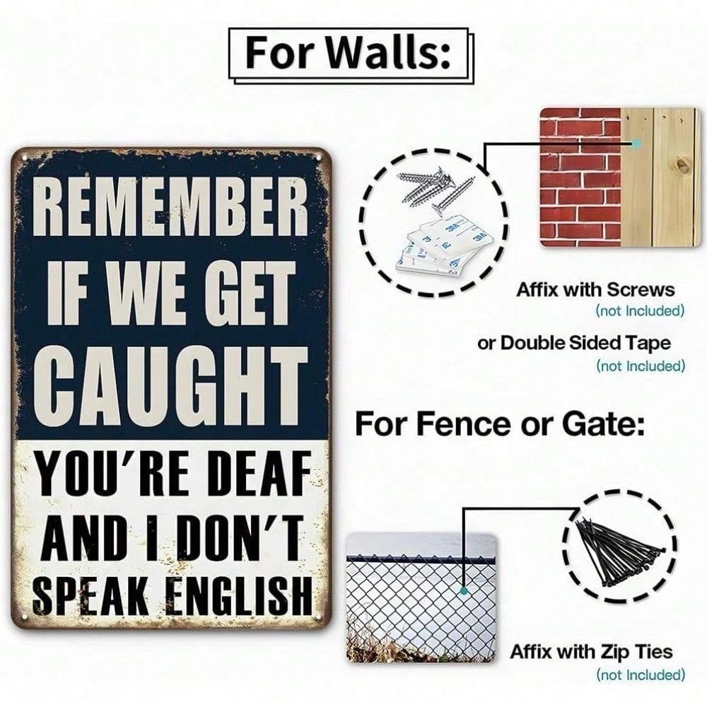 Funny Best Friend Metal Sign Vintage If We Get Caught Roommate Wall Decor