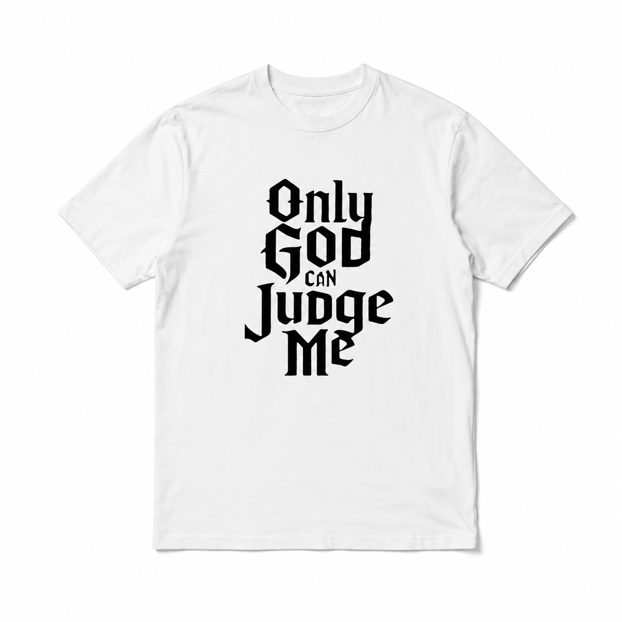 Only God Can Judge Me Christian Gothic Graphic Men’s T-Shirt Faith Tee