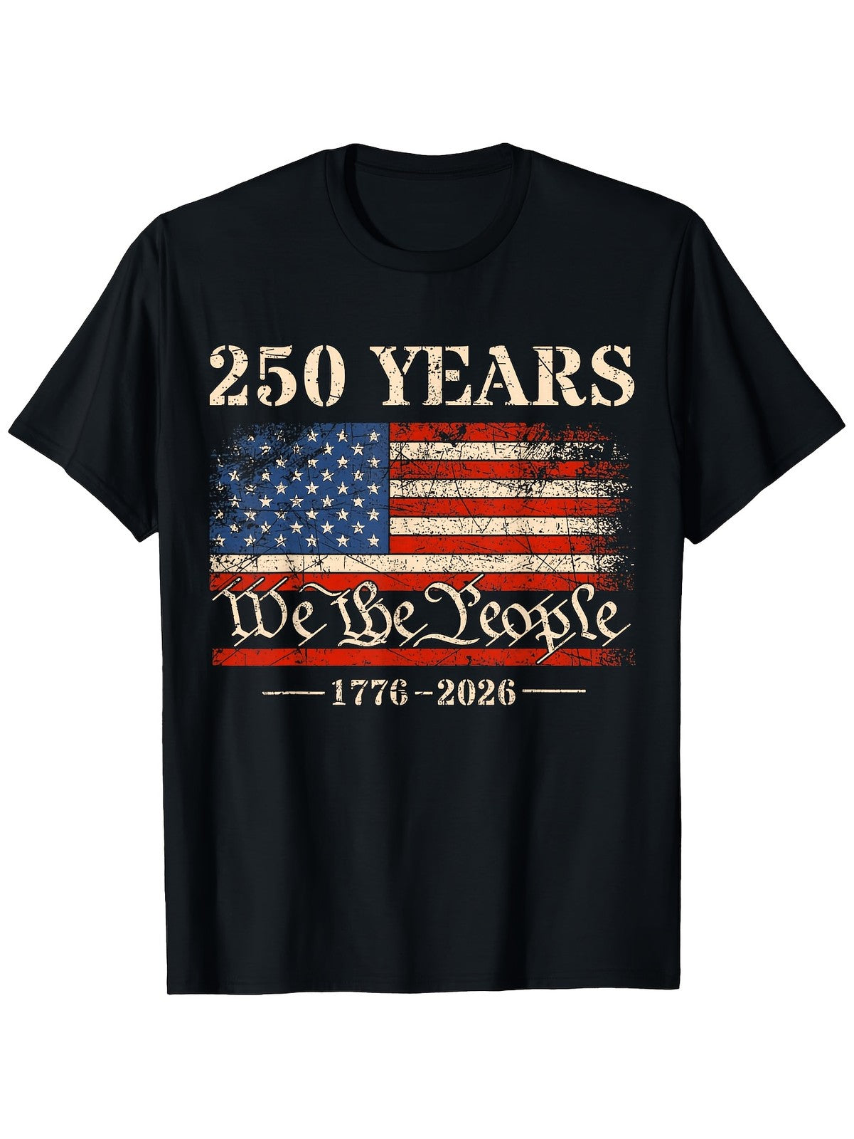 USA 250th Celebration 1776-2026 Flag July 4th Patriotic Men's T-Shirt