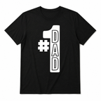 #1 Dad Vertical Graphic Tee - Bold Minimalist Father's Day T-Shirt