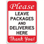 Please Leave Packages Here Metal Sign Delivery Drop Off Zone Front Door Decor