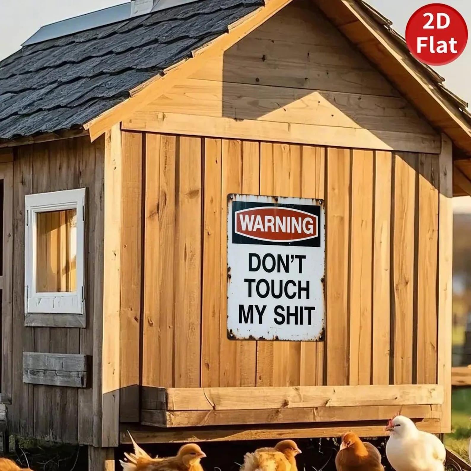 Funny Warning Metal Sign Don't Touch My Stuff 8x12 Aluminum Garage Decor Gift
