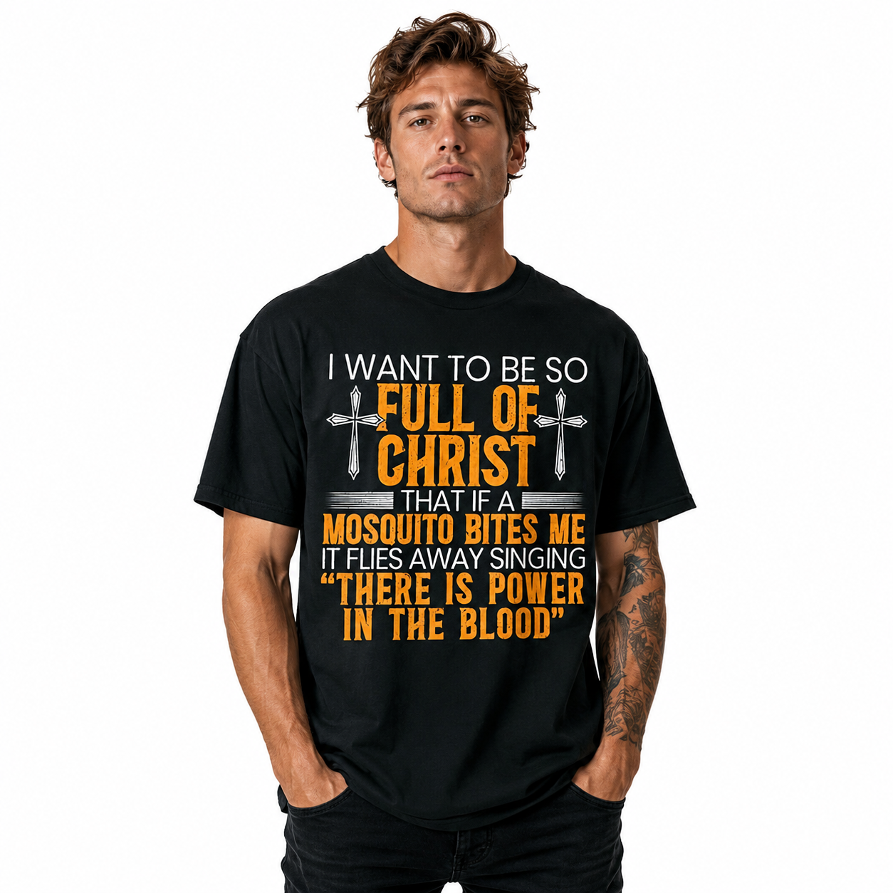 Servant of God Christian Faith Graphic T-Shirt Funny Religious Believer Tee