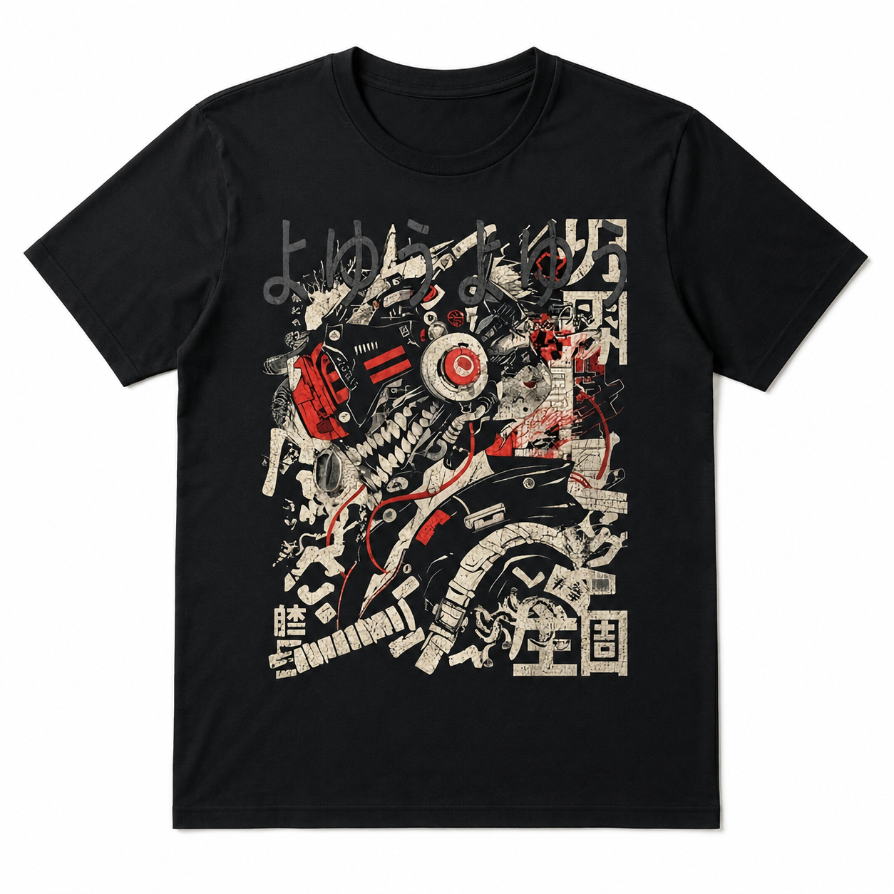 Japanese Cyberpunk Techwear T Shirt Manga Style Gear Graphic Streetwear Tee