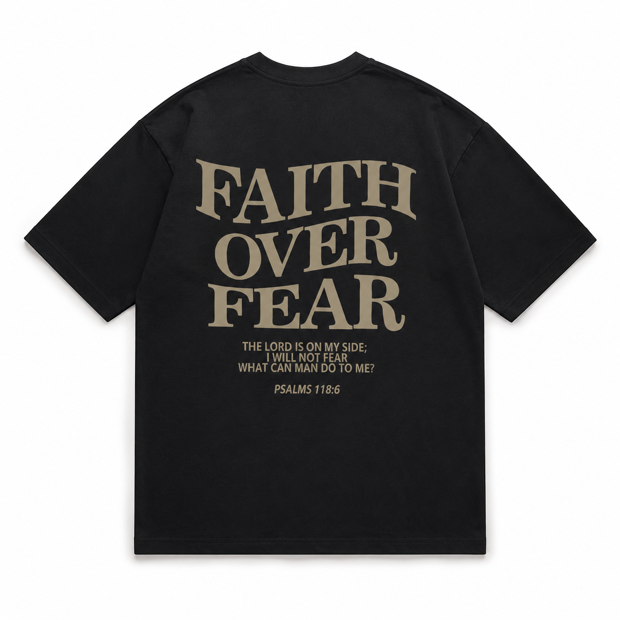 Christian Faith Over Fear T-Shirt Psalm Bible Verse Shirt