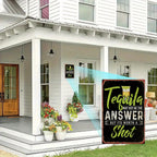 Rustic Tequila Tin Sign - Humorous "May Not Be The Answer" Metal Wall Art
