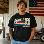 America 250th Anniversary USA 1776-2026 Patriotic Retro Men's T-Shirt