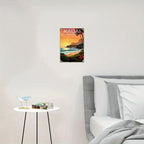 Kauai Hawaii Metal Sign - Tropical Sunset Beach Tin Wall Art Decor