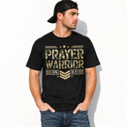 Prayer Warrior Christian Faith Armor Of God Camo Graphic Men’s T-Shirt Tee