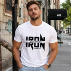 Iron Sharpens Iron T-Shirt Men's Christian Bible Verse Graphic Tee