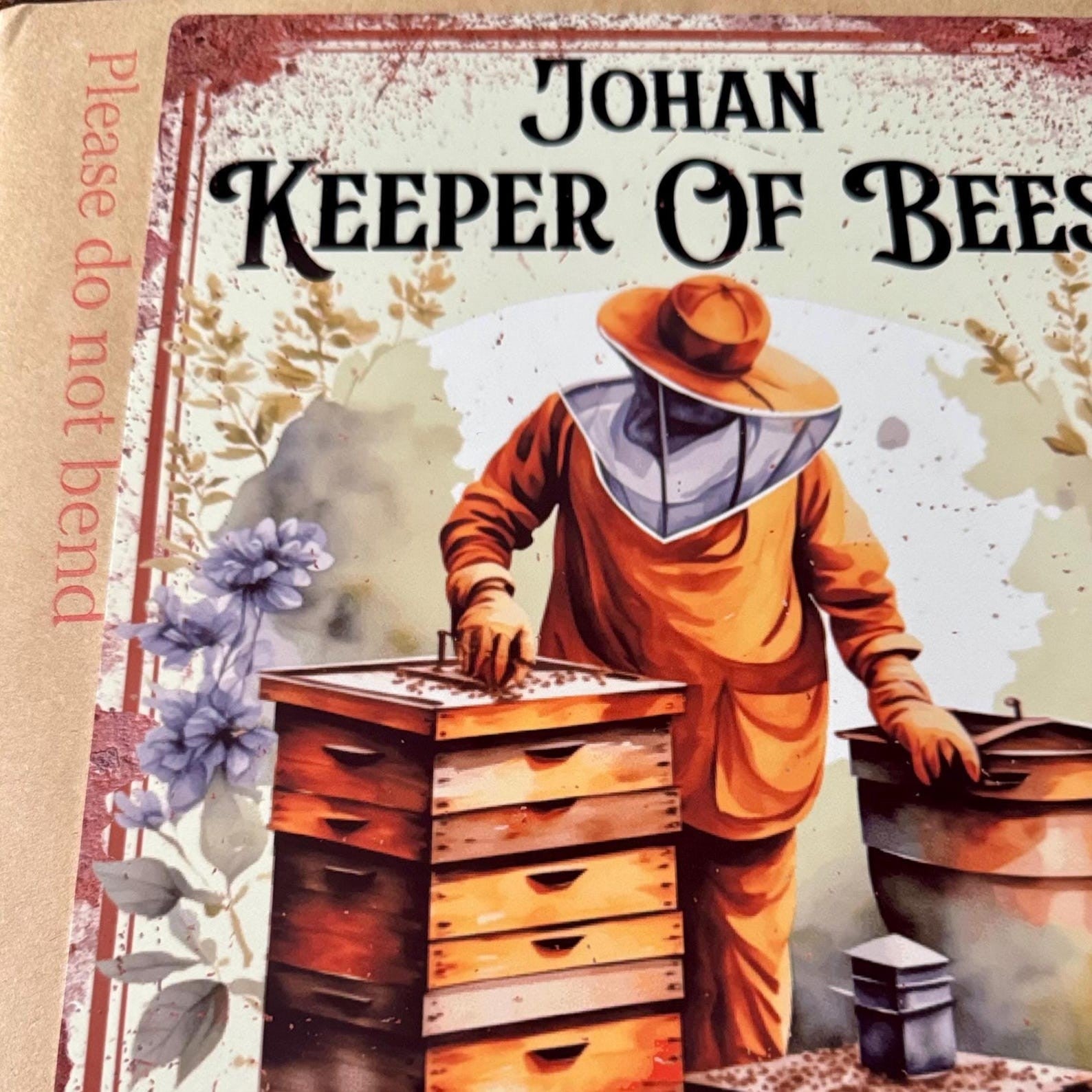 Beekeeper Metal Tin Sign Bee Garden Wall Decor Rustic Outdoor Plaque