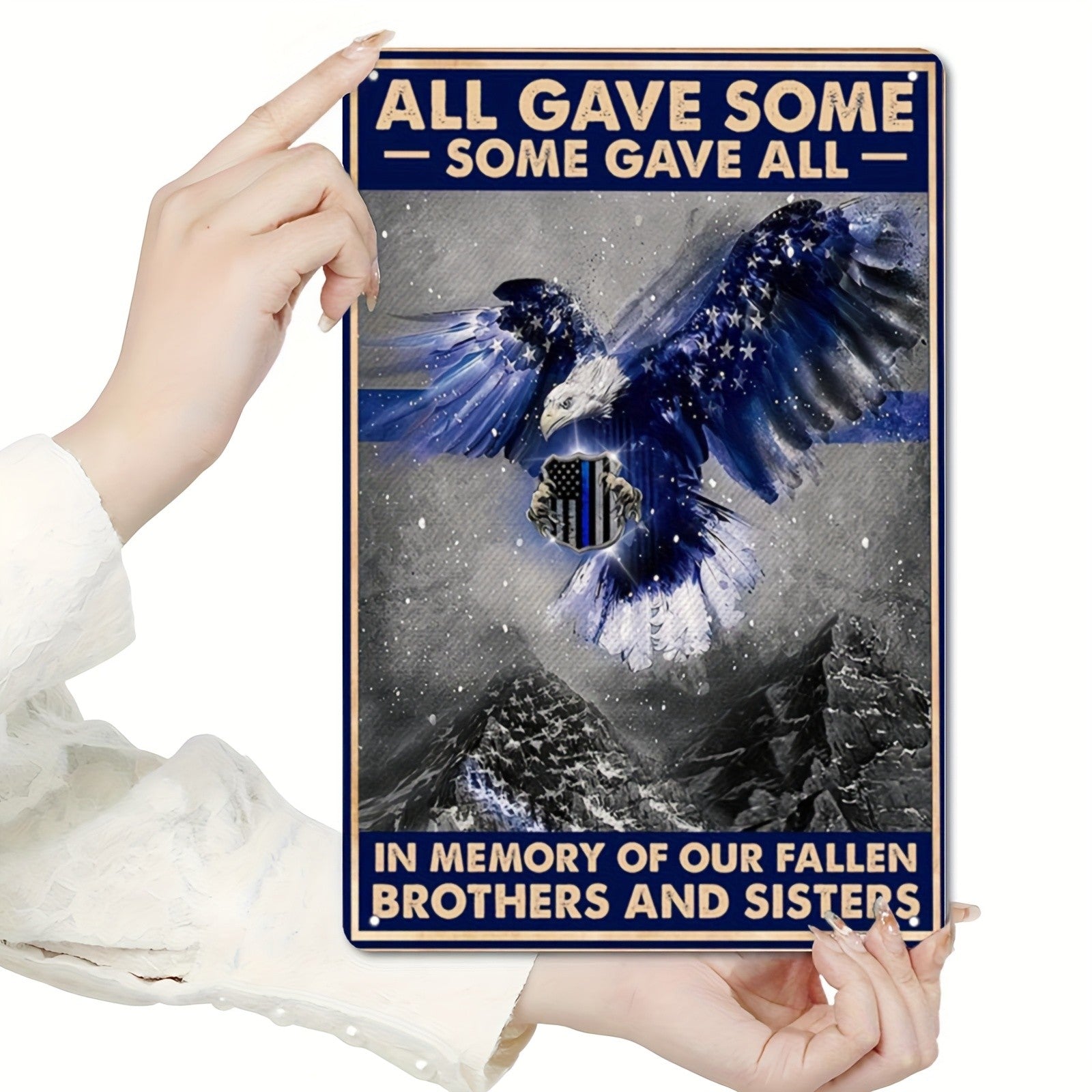 "All Gave Some" Metal Sign - Law Enforcement Memorial Tin Wall Art Decor