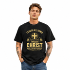 Christian Strength T Shirt Funny Faith Graphic Casual Streetwear Tee Top
